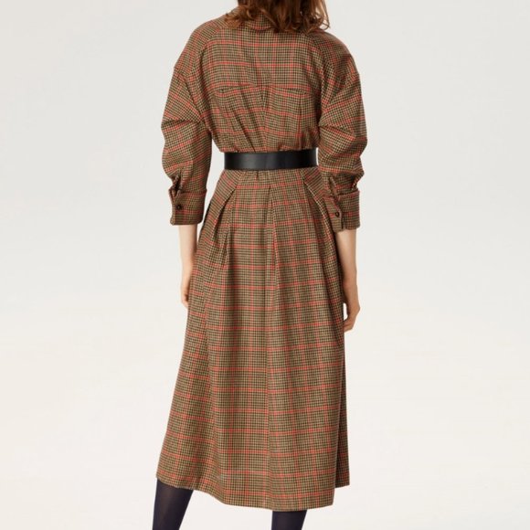 Houndstooth Print Belted Dress - Picture 2 of 3